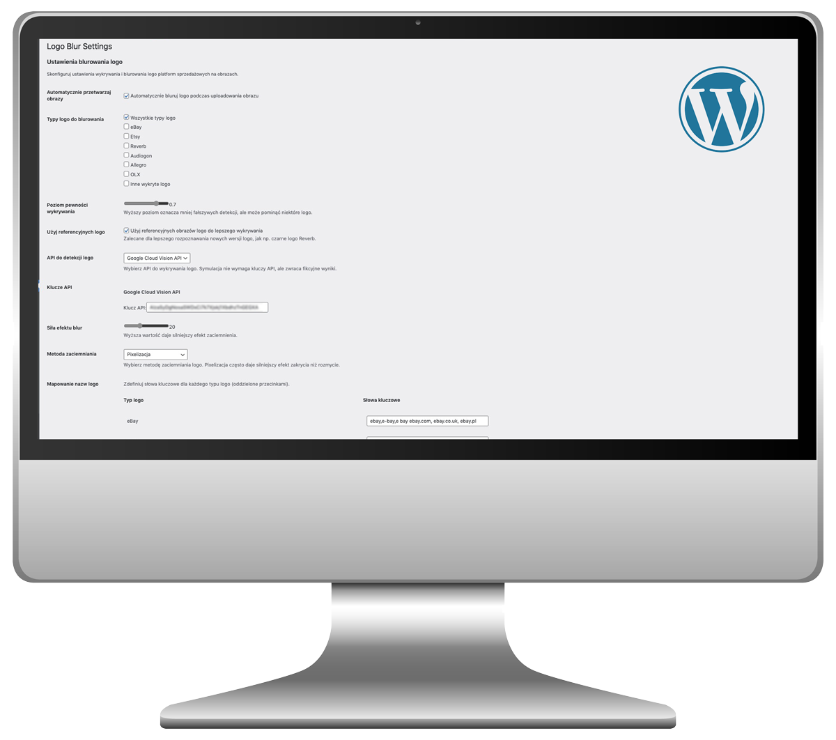 Image recognition WordPress plugin - Logo blur - automatic logotype bluring WordPress plugin